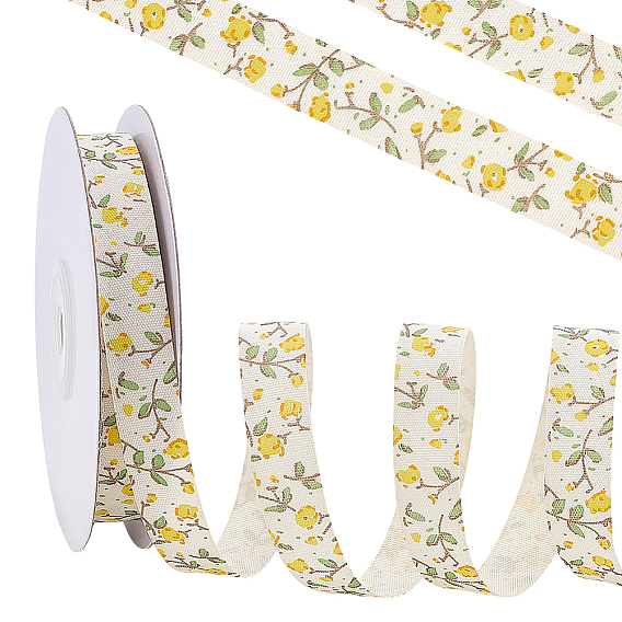 1 рулонные печатные хлопковые ленты, цветочным узором