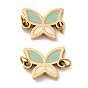304 эмалированные подвески из нержавеющей стали, ссылка на бабочку, с целью перехода в кольце, ионное покрытие (ip), реальный 18 k позолоченный