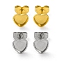 Ионное покрытие (ip) 304 детали серьги-гвоздики из нержавеющей стали, сердце