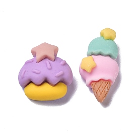 Opaque Resin Cabochons, for DIY Decoration, Cake & Ice Cream