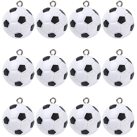 14пластиковые подвески, с железным кольцом платинового тона, подвески аксессуары, футбол