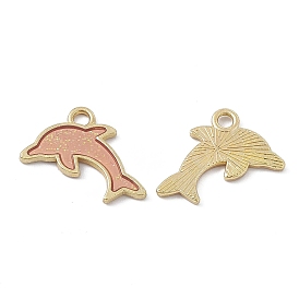 Alloy Enamel Pendants, Dolphin