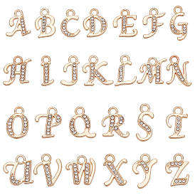 1набор подвесок из цинкового сплава, со стразами, буквы