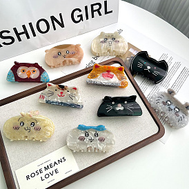 Животные ацетат целлюлозы заколки-коготь, аксессуары для волос для женщин и девочек