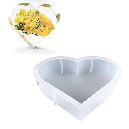 Heart DIY Decoration Silicone Molds, Resin Casting Molds, For UV Resin, Epoxy Resin Jewelry Making