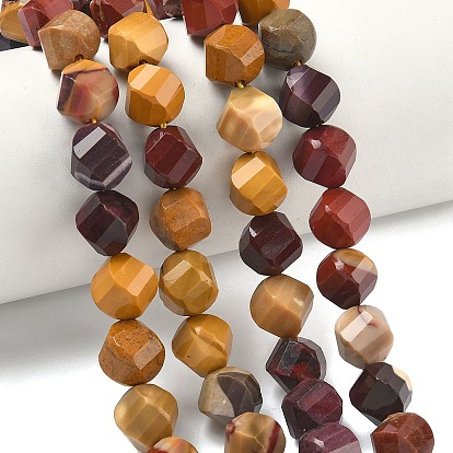 Природные mookaite бисер нитей, граненые, твист