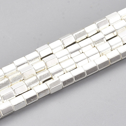 Electroplate Non-magnetic Synthetic Hematite Beads Strands, Column, Faceted