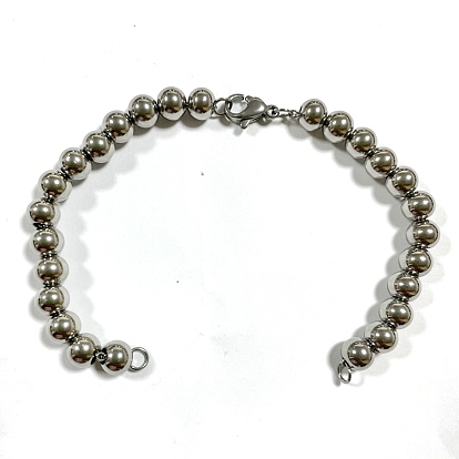 Armband Zeug, 202 mit Edelstahlkugeln, 304 Edelstahlkabelketten und Karabinerverschlüsse