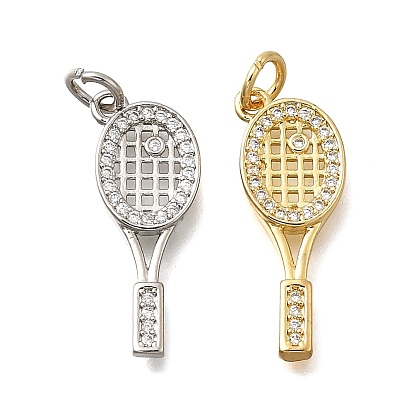 Латунные микро проложить кубического циркония подвески, форма ракетки, с целью перехода в кольце