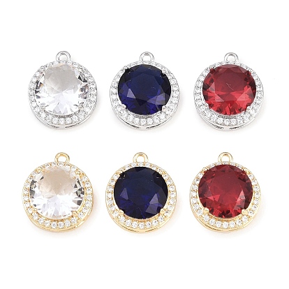 Латунные микро проложить кубического циркония подвески, круглые подвески