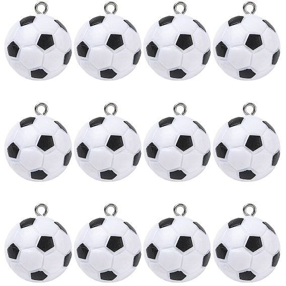 14пластиковые подвески, с железным кольцом платинового тона, подвески аксессуары, футбол
