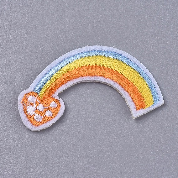Computerized Embroidery Cloth Iron On/Sew On Patches, Costume Accessories, Rainbow