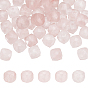 Natural Rose Quartz Beads Strands, Faceted, Cube