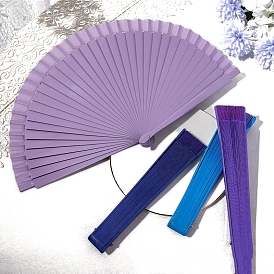 Spanish Solid Color Bamboo with Paper Folding Fan, for Party Wedding Dancing Decoration