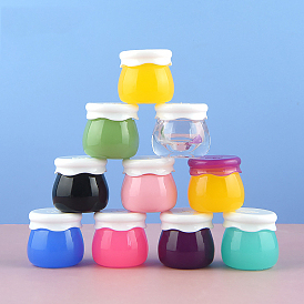 Acrylic Refillable Container with PP Plastic Cover, Portable Travel Lipstick Face Cream Jam Jar