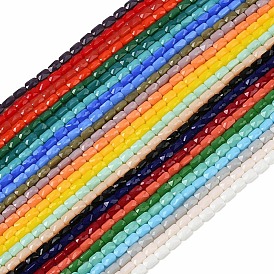 Непрозрачное стекло бисер нитей, прямоугольные, граненые