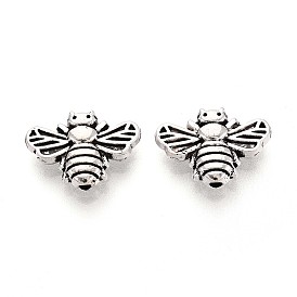 Сплавочные овальные бусины тибетского стиля , Пчелы, без кадмия и без свинца