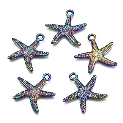 Alloy Pendants, Cadmium Free & Nickel Free & Lead Free, Starfish