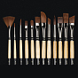 Painting Brush Set, Nylon Brush Head with Wooden Handle and Copper Tube, for Watercolor Painting Artist Professional Painting