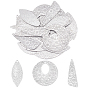 30Pcs 3 Style 304 Stainless Steel Pendants, Mixed Shape