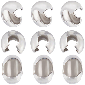 260 шт. 304 крышки обжимных бусин из нержавеющей стали