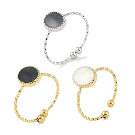 Ионное покрытие (ip) 304 овальные манжетные кольца из эмали из нержавеющей стали, открытые кольца для женщин