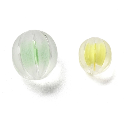 Матовые прозрачные акриловые бусины, бусина в бусине, тыква