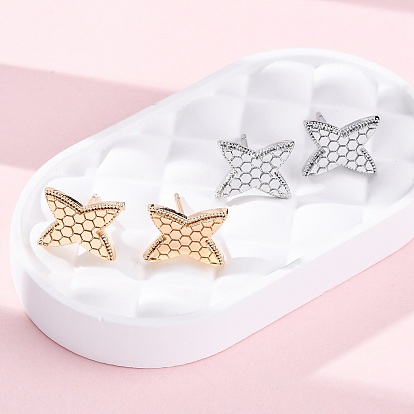 Латунь серьги, крестик