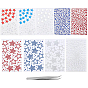 10Pcs 10 Styles Independence Day Self Adhesive Stickers, with 1Pc Iron Beading Tweezers