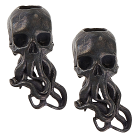 2шт. латунные европейские бусины, бисера largr отверстие, череп осьминога