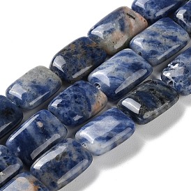 Natural Sodalite Beads Strands, Rectangle