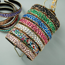 Colorful Diamond Chanel Style Headband - Trendy Face Washing Hairband for Women.