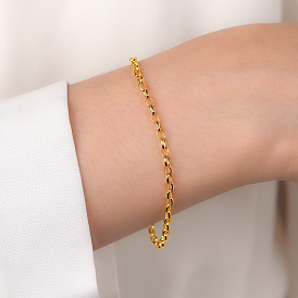 Minimalist 925 Sterling Silver Cable Chain Bracelets for Women