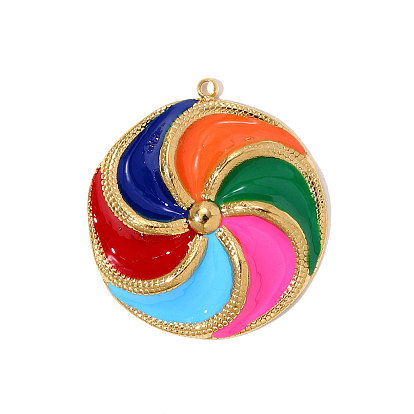 304 нержавеющей стальной эмали подвески, прелести ветряной мельницы, ионное покрытие (ip), зеркальная полировка, реальный 18 k позолоченный