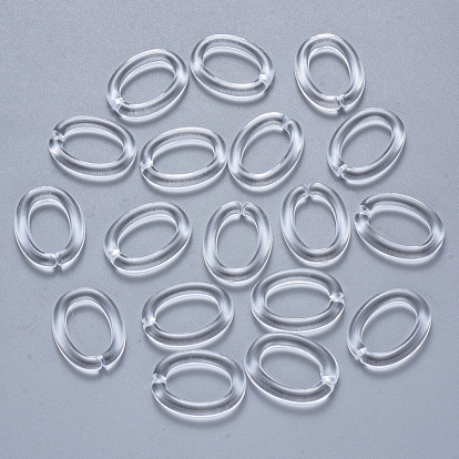 Transparent Acrylic Linking Rings, Quick Link Connectors, For Jewelry Cable Chains Making, Oval