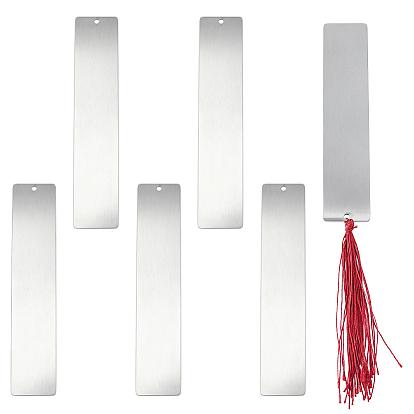 Закладки из нержавеющей стали, пустые теги тиснения, прямоугольные