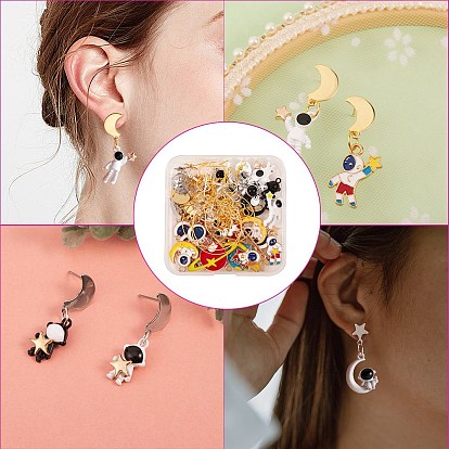 China Factory 117Pcs DIY Astronaut Charm Earrings Making Kit, Including  Alloy Enamel & Iron Pendants, Alloy & Brass Links, 304 Stainless Steel &  Brass Earring Findings, Iron Jump Rings & Ear Nuts