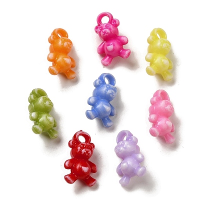 Opaque Acrylic Pendants, Craft Style, Bear