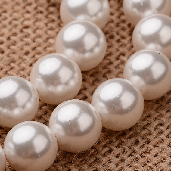 Polished Round Grade A Shell Pearl Bead Strands