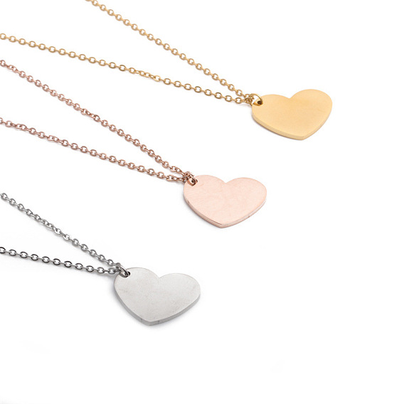 Подвеска в форме сердца из нержавеющей стали с зеркальной полированной поверхностью и гравируемым дизайном