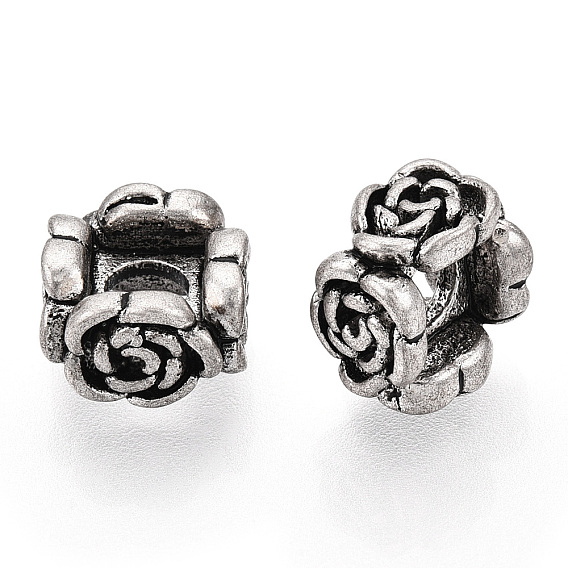 925 Sterling Silver Beads, 4-Petal Flower
