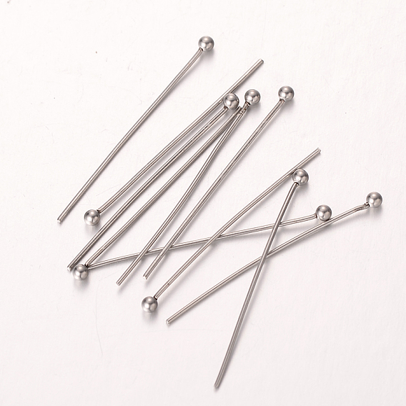 304 Stainless Steel Ball Head pins, 30x0.6mm