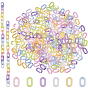 600Pcs 6 Colors Transparent Acrylic Linking Rings, Quick Link Connectors, For Jewelry Cable Chains Making, Oval
