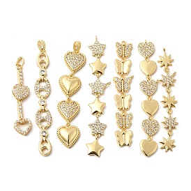 Латунные микро проложить кубического циркония подвески, подвески с кисточками, золотые