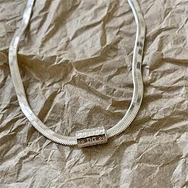 Ожерелья с подвесками из латунной ограненной колонны, змеиные ожерелья для женщин