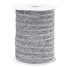 1 рулон блестящей блестящей ленты, лента из полиэстера и нейлона