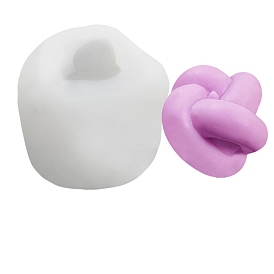 Moules en silicone pour bougies de bricolage, moules de résine, pour la résine UV, fabrication de bijoux en résine époxy, noeud