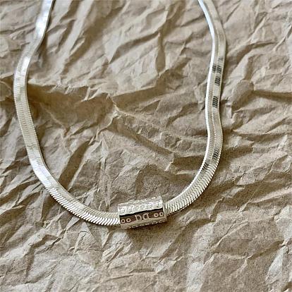 Ожерелья с подвесками из латунной ограненной колонны, змеиные ожерелья для женщин