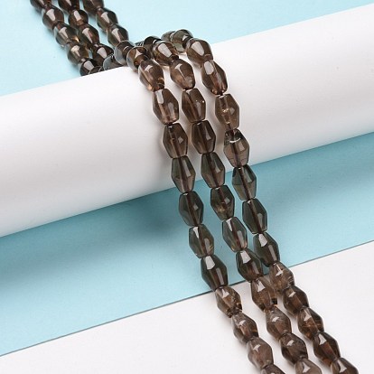 Natural Smoky Quartz Beads Strand, Bicone