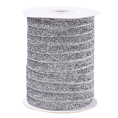 1 рулон блестящей блестящей ленты, лента из полиэстера и нейлона